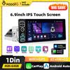 podofo Autoradio Podofo 4+64G Android 1DIN con Carplay, schermo HD da 6.9 pollici, navigatore GPS, Bluetooth, lettore USB, WIFI, Mirror Link, equalizzatore, FM, RDS.