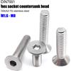 HZYUEGOU Viti a testa esagonale svasata M2 M2.5 M3 M4 M5 M6 M8 in acciaio inox 304 A2 DIN7991