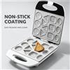 NONE W6108 Macchina Elettrica per Biscotti 1400W con Piastre Antiaderenti, Macchina per Cucinare Biscotti di Varie Forme per la Preparazione di Dolci in Casa