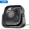 TOPK Mini ventilatore portatile USB TOPK da 4 pollici per il campeggio, ventilatore personale da tavolo silenzioso a 3 velocità, 360 ° Ventilatori a piantana regolabili per casa e ufficio