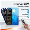 SERVO B25 Pulsante Mini telefono cellulare 2 SIM Standby Bluetooth Composizione Surround Wear Blacklist Cellulari di backup più piccoli per lo sport