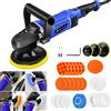 NONE Lucidatrice manuale da 1400 W, lucidatrice rotativa per auto con regolazione a 6 velocità, adatta per lucidare e cerare pavimenti di veicoli e mobili.