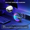 SMILING SHARK Lampada LED Intelligente Dimmerabile con Sveglia, Luce Ambientale S-G, Caricatore Wireless, Altoparlante Bluetooth e Controllo tramite App