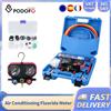 podofo Manometro per condizionatori d'aria Podofo per refrigeranti R134A, R12, R22, R502, strumento diagnostico A/C, tubo di ricarica refrigerante