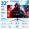 FYHXele Monitor da Gaming FYHXele 32" 2K 180Hz QHD 2560x1440 Pannello VA 1ms HDR per PC Desktop Gamer Display FreeSync G-Sync Luce Respiratoria HDMI DP Monitor FY32QH