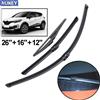 XUKEY 3 pezzi anteriore posteriore portellone parabrezza spazzole tergicristallo set per Renault Captur Kaptur 2020 2019 2018 2017 2016 26 "16" 12 "