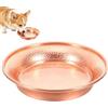 Generico Ciotole Metalliche per Gatti Rotonda In Rame, Antiscivolo, Ampia Apertura | Contenitore di Acqua e Alimento per Gatti per Casa Gabbia Negozio di Animali Giardino, Canile e Gattile
