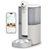 HHOLOVE Yuno AI Alimentatore automatico per gatti con telecamera 2K a 360° Auto-Track, AI Health Insights, Audio bidirezionale, Telecamera per visione notturna, WiFi 2.4G e 5G, Alimentatore per cani
