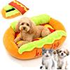 YERENCY Hot Dog, cuccia per cani, rimovibile e lavabile, morbida cuccia per gatti, antiscivolo (S)