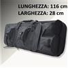 Borsa Fodero Custodia porta Fucili o carabine NERO con 6 Tasche 116 x 28 cm
