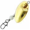 Wswqop Esca da Pesca Lamina Riflettente Paletta Rotante Inox in Acciaio Inox Rotazione 360 Gradi E Vibrazioni Marcate Adatto per Bass Persico Trota Acque, Oro, Nuovo Singolo