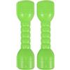 KONTONTY 2 Pezzi Manubri, Set Fitness Leggero in Abs Verde Chiaro | Uso Domestico e Attività Fisiche, Design Intuitivo, per Bebè e Piccoli, Accessorio Sportivo Versatile
