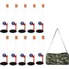 Baoblaze 10 Pezzi Attrezzatura Portatile | Design Verticale Semplice, Bandierina per Pesca Sul Ghiaccio, Kit di Bandierine da Pesca Sul Ghiaccio