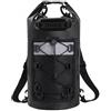 Amagogo Zaino Impermeabile Outdoor Borsa Stagna da Esterno con Tasca a Rete Manico Superiore E Doppi Spallacci in PVC Adatto per, Nero, Nero, 30L Doppio Spallaccio