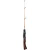 EcoLivzen Canna da pesca sul ghiaccio corta 50 cm bobina a spirale sedile sicuro (F