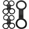 HAKIDZEL 5 Pezzi Fibbia per Tubo da Snorkeling in Silicone Nero | Forma Ovale, Collegamento Semplice, Accessorio Pratico per Tubi di Ventilazione e Maschere Subacquee