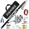 LOVIVER Fishing Gear Pesca Canna Telescopica Mulinello Esca Completo in Fibra di Carbonio Portatile per Recupero Collassabile per Spostamenti Adatto a Fiume, 270CM