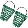SHINEOFI 2 Pezzi Cestino Porta Palline da Golf Verde in Plastica Portatile | Capacità, Robusto e Pratico, per Organizzare Palline da Golf e Tennis in Giardino