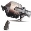 Bffcnl Metallico Manico Girevole Compatto Parti Mobili, Mulinello Da Pesca Con Impugnatura In Pelle Bovina Marrone - Set Per Mancini