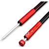 APLVFFZH Canna da Pesca Telescopica Composita, Manico in metallo con inserto, 3.0m | composito, acqua dolce e salata, fibra di vetro, metallo, suma, pesca e, per il feeder, per principianti