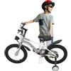 Owneed Bicicletta per bambini da 16 pollici, bicicletta per bambini a partire dai 4 ai 6 anni, manubrio e sedile, regolabile in altezza, con ruote di supporto, luce a LED, per principianti e ragazzi e