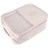 TOYANDONA Borsa per Scarpe da Viaggio Doppio Strato Beige in Nylon Sintetico Portatile per Mantenere Scarpe Pulite e Ordinate Uso Viaggio e Casa