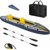 Rebel Electro Kayak Gonfiabile Doppio Gonfiabile Turistico 350 x 78 Borsa a racchetta RBA-4516
