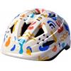 MotiveTech Casco Bambini Bici Casco Ciclismo Casco Skate Caschetto Bicicletta con Scocca PC Assorbimento Impatti con Regolazione, Giallo Beige Graffiti, XS Circonferenza Testa 48-50CM
