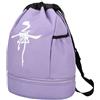 HAPINARY Ballet Backpack Porpora in Oxford Cloth, Schoolbag | Festa Scuola Decor, Adjustable Shoulder Strap e Spacious Interior, Backpack For Little Girl Storage Bag Ballet Bag