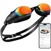 Holoswim Smart Swim Goggles 3 Pro, AR Occhialini da nuoto con display, GPS e bussola, monitoraggio dei dati e piani di allenamento per piscina e acque aperte, sensore a 10 assi, display HD 64 x 128