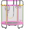 CZCPARY Trampolino per bambini, trampolino da interno per bambini, con cestino da basket, altalena, anello di trazione, adatto per interni ed esterni, adatto per bambini, regalo di compleanno