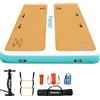 FBSPORT Pontile gonfiabile galleggiante, 3 m, piattaforma di nuoto gonfiabile per lago, tappetino galleggiante gonfiabile con superficie EVA antiscivolo, isola galleggiante per piscina, spiaggia,