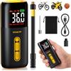 DOMOR Mini pompa per bicicletta, max 120 psi, pompa ad aria elettrica con valvola Presta e Schrader, per mountain bike, bici da città e bici da corsa