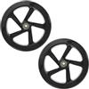 SWETRACE 2 Pezzi Ruota per Scooter Elettrico 180mm in Pu Nera Cuscinetti | Ricambio Silenzioso, Alta Elasticità, Resistente All'usura, Strade Piazze