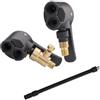 Yelvera Adattatore per ugello pompa aria auto ABS nero Quick Connect