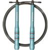 MOGOLD Speed Rope - Corda per saltare per adulti, 43 cm, manici in alluminio turchese, corda in acciaio PVC da 300 cm, rotazione a 360 gradi, impugnatura antiscivolo per CrossFit