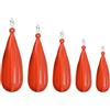 HOMOCONO Tappi di Lancio da Pesca per Allenamento 5 Pezzi PVC Arancia | Pratica di Lancio, Set Professionale, Accessori Outdoor per Esercizi di Tiro