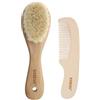 Haakaa Set per la Cura dei Capelli dei Neonati in Lana di Capra | Setole ultra morbide per la cura delicata del cuoio capelluto sensibile.