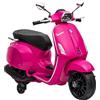 AIYAPLAY Moto Elettrica per Bambini Licenza Vespa con Rotelle e Fanale, Rosa