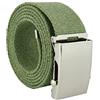 UPGRADE 3STYLE Cintura con fibbia scorrevole tipo militare (VERDE CLASSIC 4 CM)
