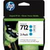 HP 3ED77A 712 Cartuccia Ciano Originale Multipack