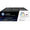 HP ORIGINALE HP Multipack ciano / magenta / giallo CF372AM 304A CC531A + CC532A + CC533A mod. CF372AM 304A EAN 887111403032