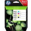 HP ORIGINALE HP Multipack nero / ciano / magenta / giallo 3YP34AE MCVP 912 XL mod. 3YP34AE MCVP 912 XL EAN 2200000047427