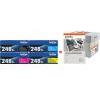 BROTHER ORIGINALE Brother Value Pack nero / ciano / magenta / giallo / Bianco TN-248XL MCVP + Prindo Universal Papier 2500 Blatt ~9900 Seiten mod. TN-248XL MCVP + Prindo Universal Papier 2500 Blatt EAN 2200000053794