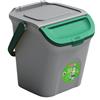 STEFANPLAST Eco way pattumiera 28 litri grigio-verde cm 37x38,5x41h impilabile