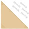 COOL AREA Tenda a Vela con Bordi Dritti Triangolare 3x3x4.25m, Sabbia