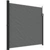 KGFHERENB Tenda da sole laterale estensibile, antracite, 200 x 600 cm, protezione da sguardi indiscreti e antivento per giardino, balcone, terrazza, divisorio estensibile per esterni e interni
