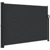 KGFHERENB Tenda da sole laterale, estensibile, nera, 140 x 500 cm, protezione dagli sguardi indiscreti, per balcone e giardino, paravento, terrazza, divisorio in poliestere, con telaio in acciaio