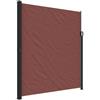 KGFHERENB Tenda da sole laterale, estensibile, marrone, 220 x 600 cm, doppia tenda laterale, protezione da sguardi indiscreti, per terrazza, in alluminio e acciaio, paravento da giardino, divisorio
