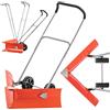 KADAX Pala da Neve a Spinta con Ruote, Spazzaneve Manuale, Spingineve con Manico Regolabile in Altezza, Perfetto per Vialetti e Marciapiedi (77 x 21 cm)